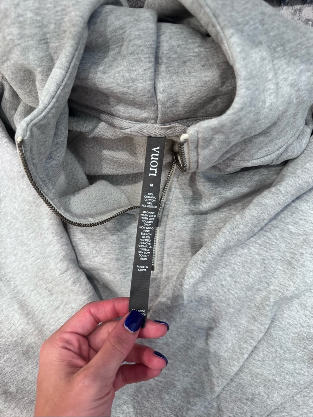 Vuori Light Gray Half-Zip Pullover - Picture 3 of 3